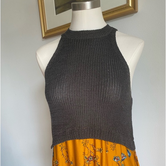 Zara embroidered halter neck dress - Picture 3 of 10